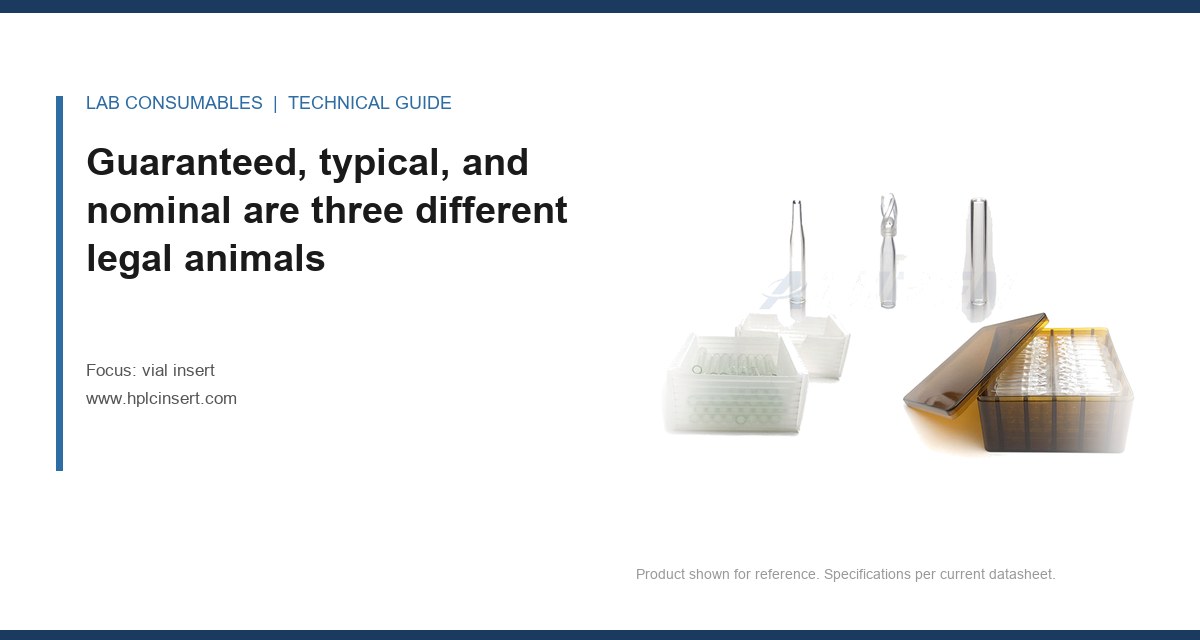 Guaranteed, typical, and nominal are three different legal animals