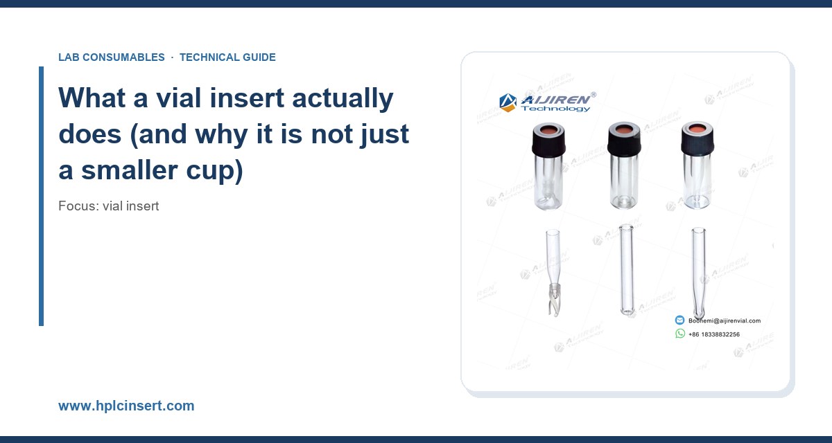 What a vial insert actually does (and why it is not just a smaller cup)