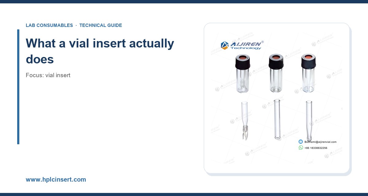 What a vial insert actually does