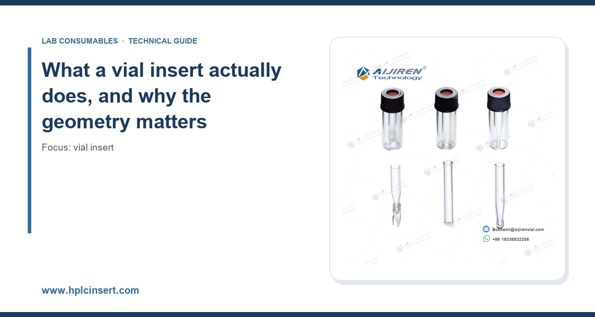 What a vial insert actually does, and why the geometry matters