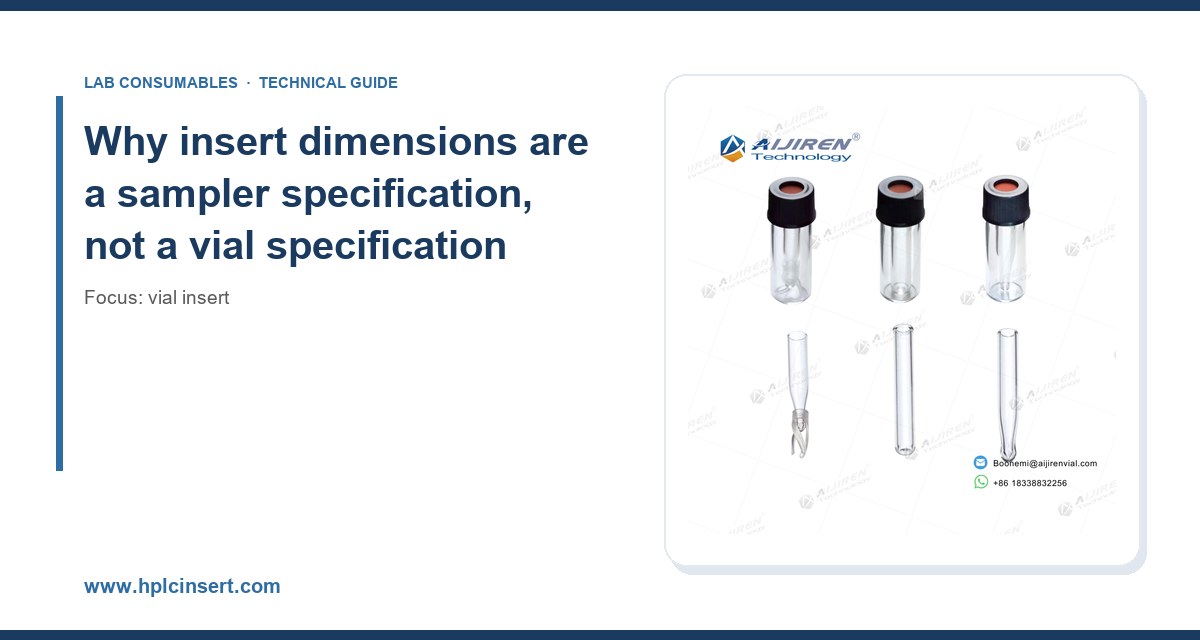 Why insert dimensions are a sampler specification, not a vial specification
