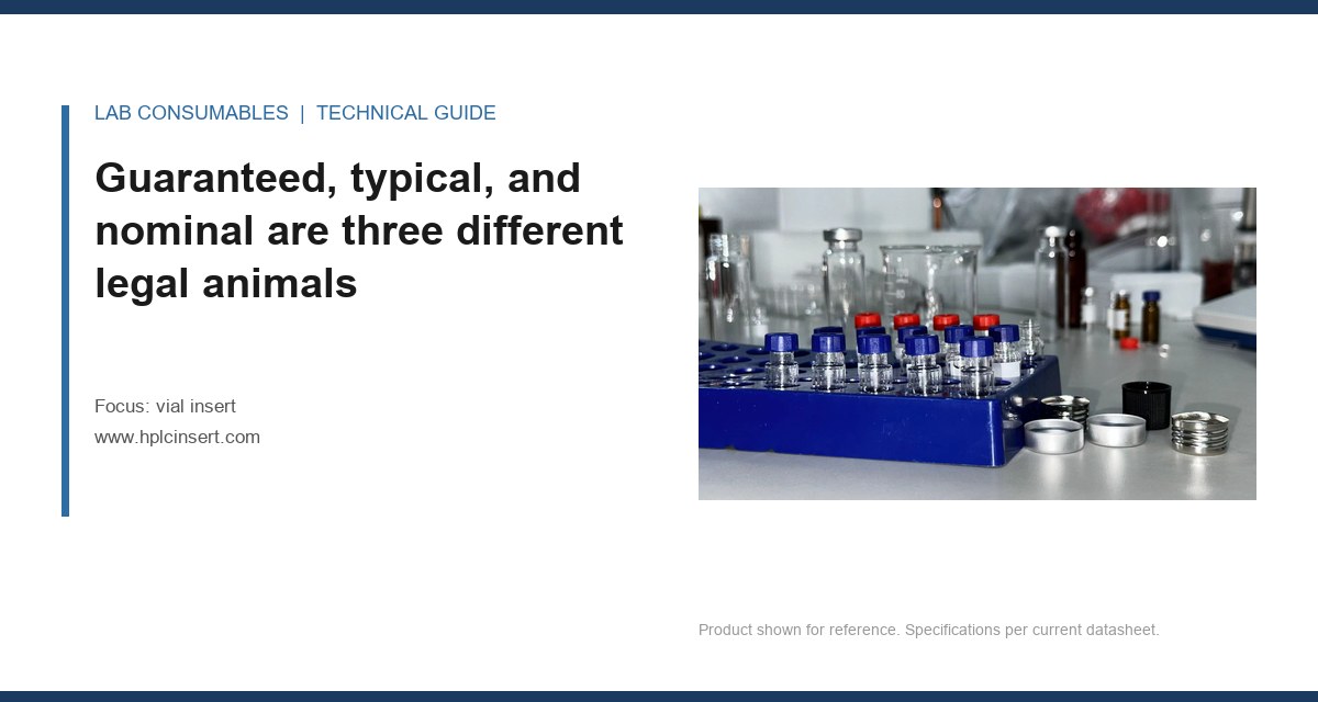 Guaranteed, typical, and nominal are three different legal animals