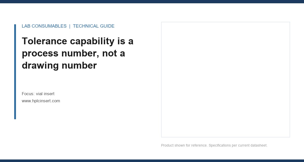 Tolerance capability is a process number, not a drawing number