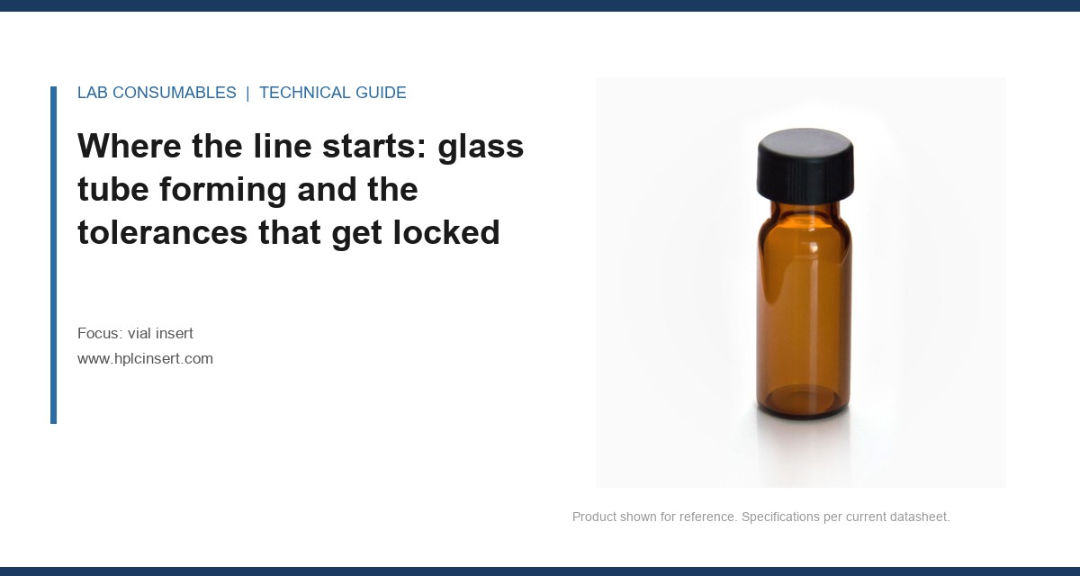Where the line starts: glass tube forming and the tolerances that get locked